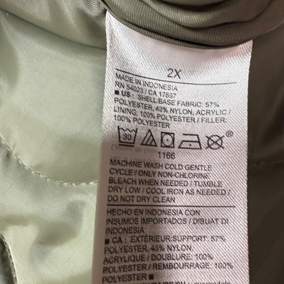 OLD NAVY Oversize Hunter Green Quilted Utility Jacket Patch Pockets  Sz 2X - Picture 8 of 9